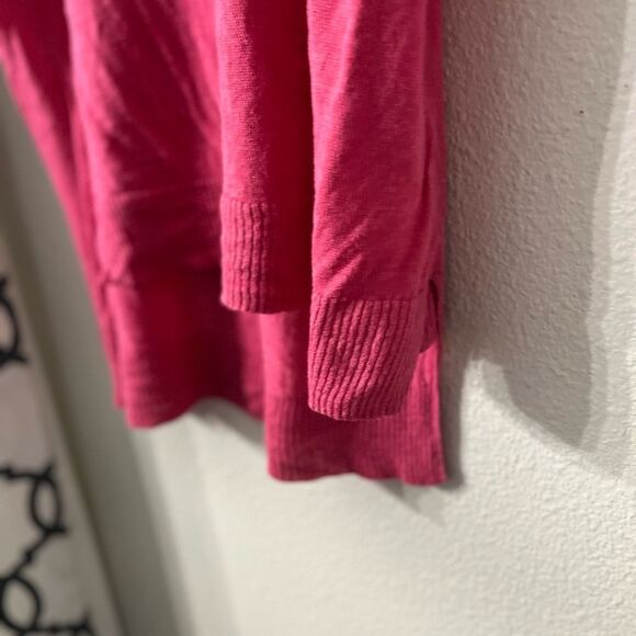 Eileen Fisher Hot Pink Linen Oversized medium Linen Tunic Style Sweater - Picture 8 of 12